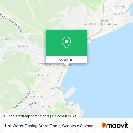 Mappa Hot Water Fishing Store Zinola