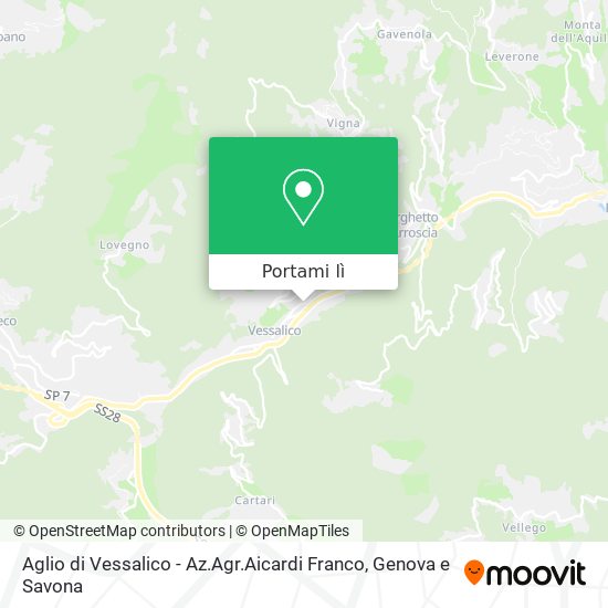 Mappa Aglio di Vessalico - Az.Agr.Aicardi Franco