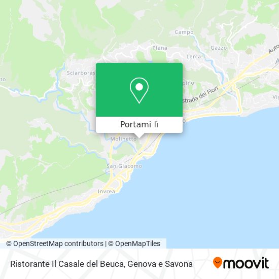 Mappa Ristorante Il Casale del Beuca