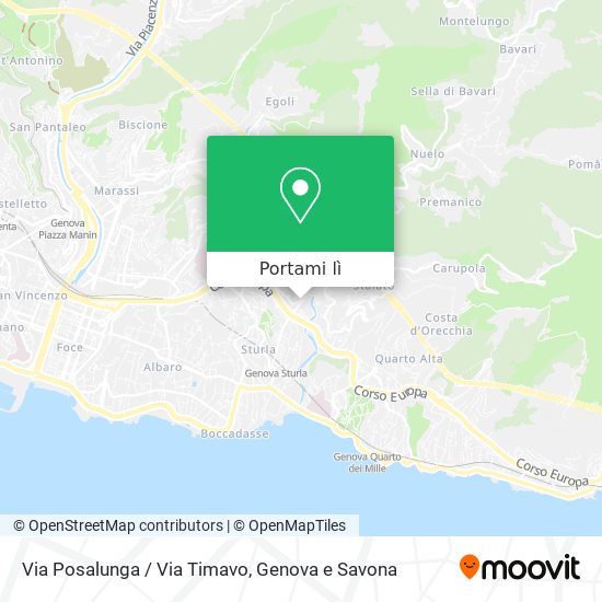 Mappa Via Posalunga / Via Timavo