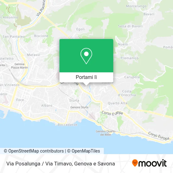 Mappa Via Posalunga / Via Timavo