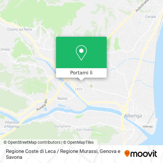 Mappa Regione Coste di Leca / Regione Murassi