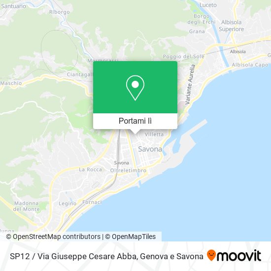 Mappa SP12 / Via Giuseppe Cesare Abba