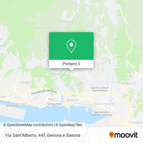 Mappa Via Sant'Alberto, 44f