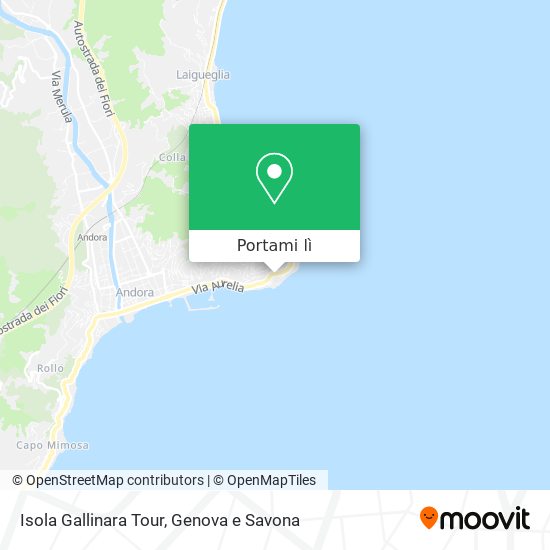 Mappa Isola Gallinara Tour