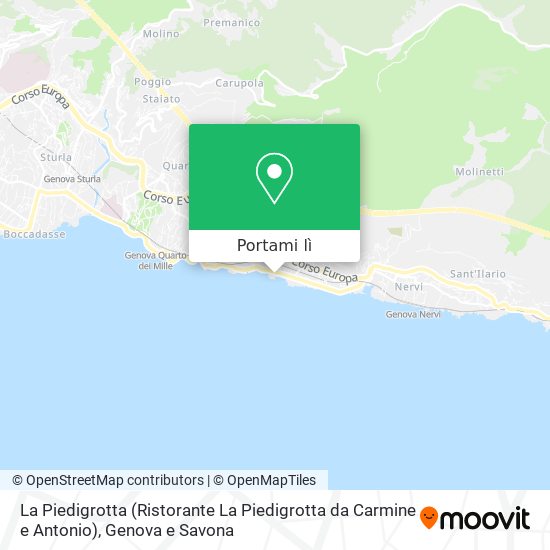 Mappa La Piedigrotta (Ristorante La Piedigrotta da Carmine e Antonio)