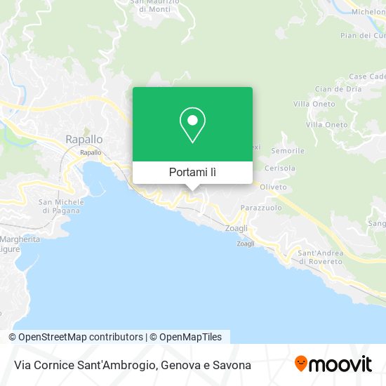Mappa Via Cornice Sant'Ambrogio