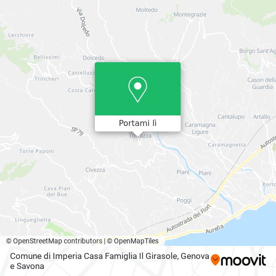 Mappa Comune di Imperia Casa Famiglia Il Girasole