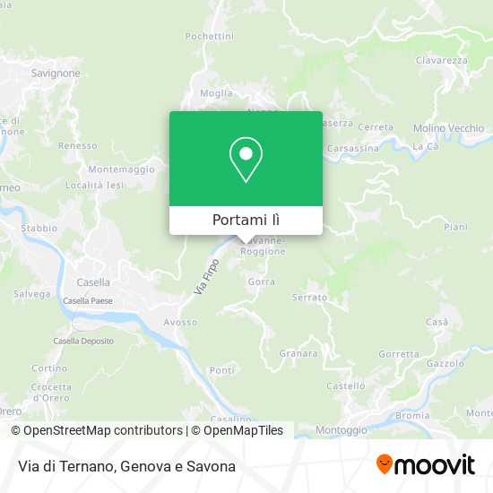 Mappa Via di Ternano