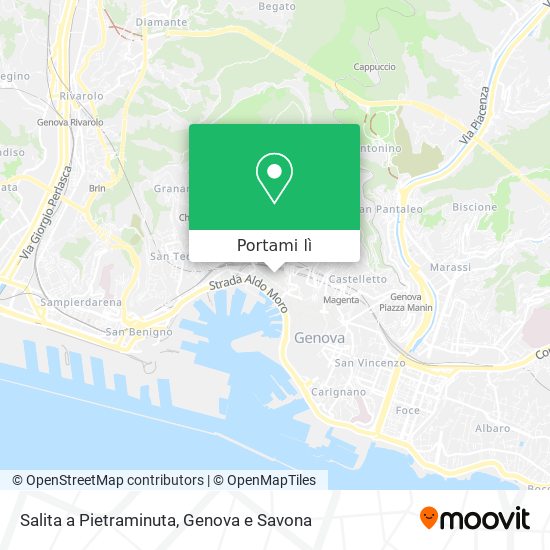 Mappa Salita a Pietraminuta