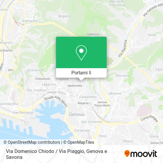 Mappa Via Domenico Chiodo / Via Piaggio