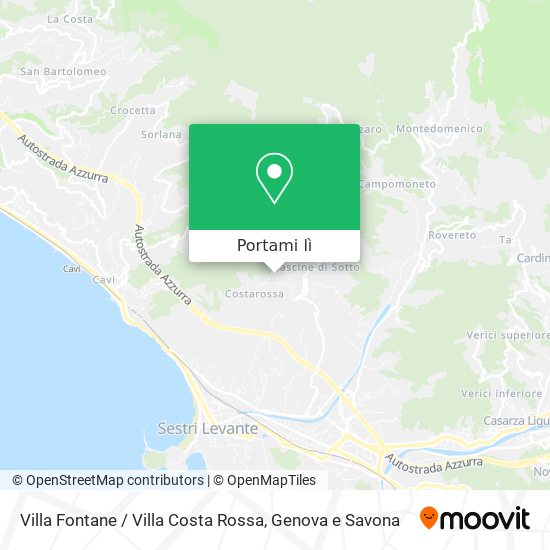 Mappa Villa Fontane / Villa Costa Rossa