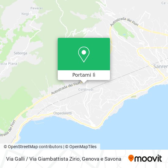 Mappa Via Galli / Via Giambattista Zirio