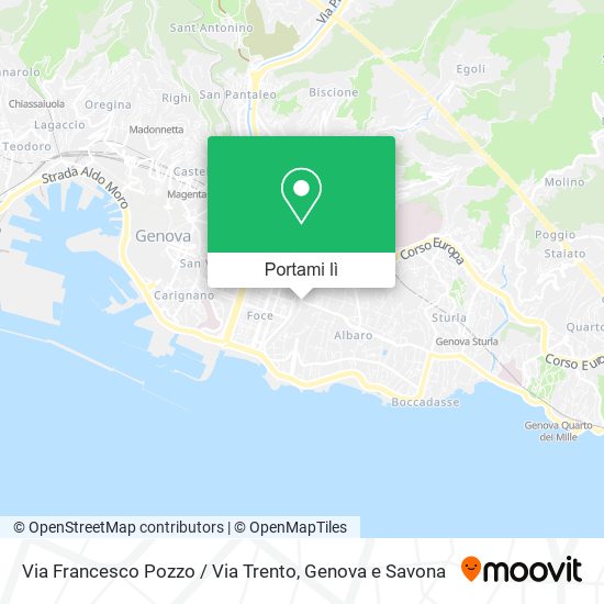 Mappa Via Francesco Pozzo / Via Trento