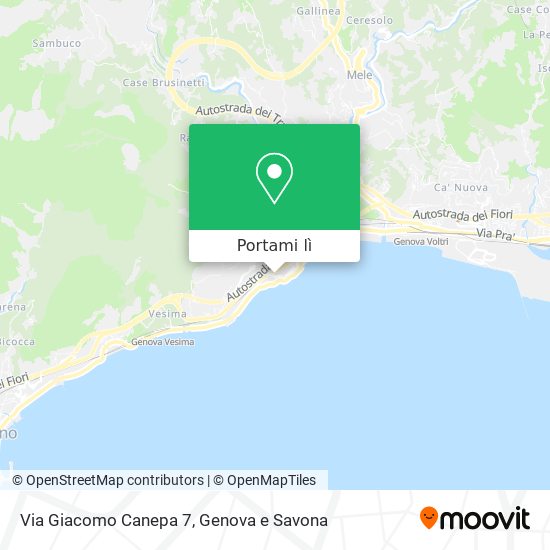 Mappa Via Giacomo Canepa  7