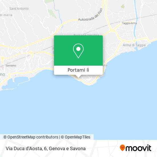 Mappa Via Duca d'Aosta, 6