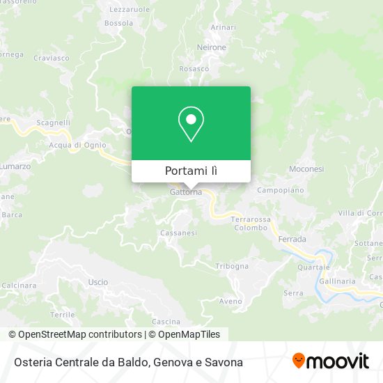Mappa Osteria Centrale da Baldo