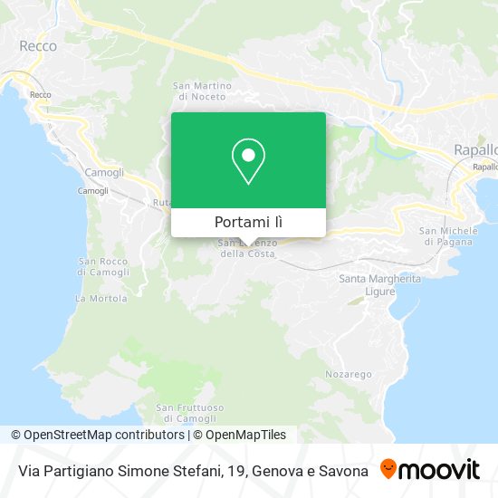 Mappa Via Partigiano Simone Stefani, 19