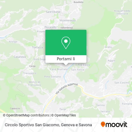 Mappa Circolo Sportivo San Giacomo