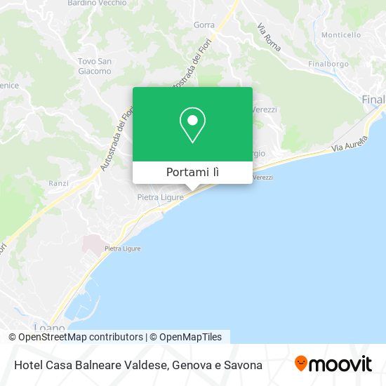 Mappa Hotel Casa Balneare Valdese