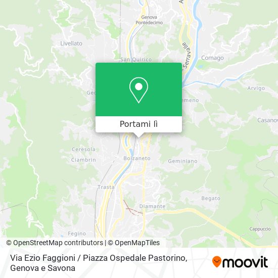 Mappa Via Ezio Faggioni / Piazza Ospedale Pastorino