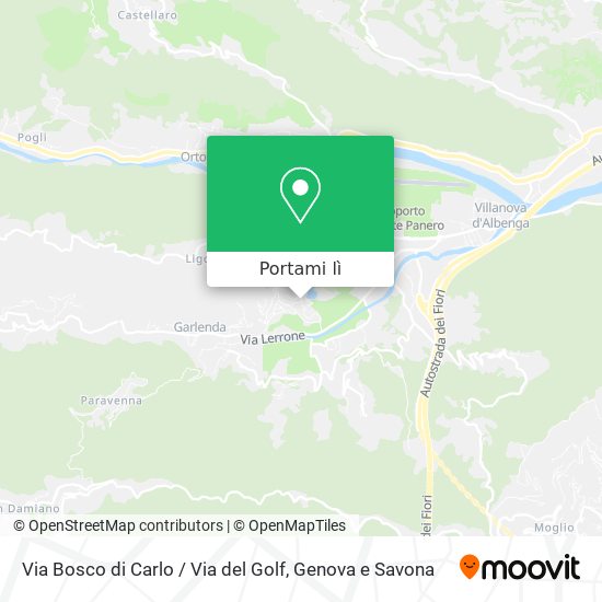 Mappa Via Bosco di Carlo / Via del Golf