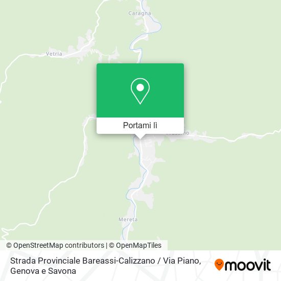 Mappa Strada Provinciale Bareassi-Calizzano / Via Piano