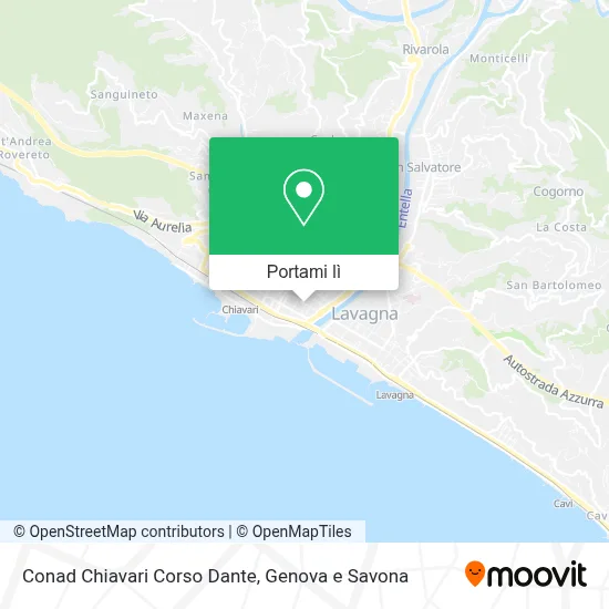 Mappa Conad Chiavari Corso Dante