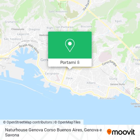 Mappa Naturhouse Genova Corso Buenos Aires