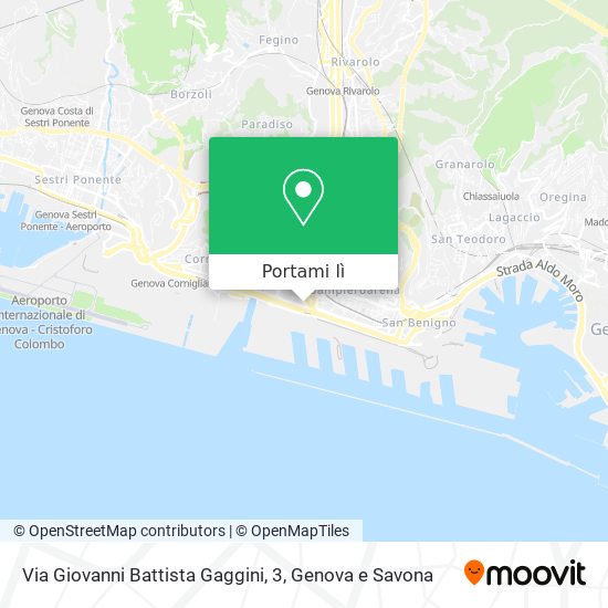 Mappa Via Giovanni Battista Gaggini, 3