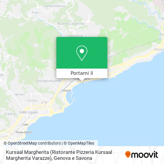 Mappa Kursaal Margherita (Ristorante Pizzeria Kursaal Margherita Varazze)