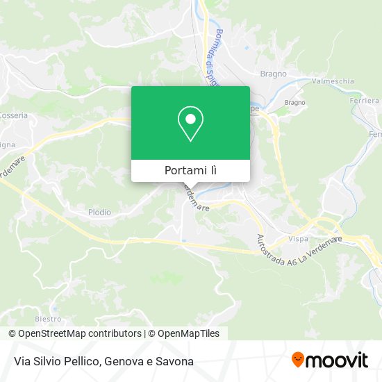 Mappa Via Silvio Pellico