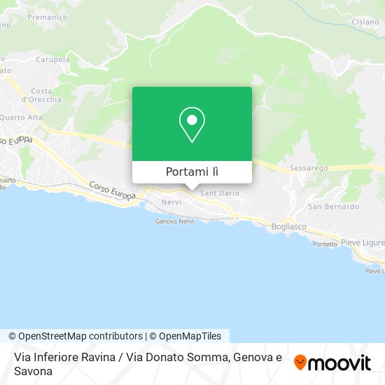 Mappa Via Inferiore Ravina / Via Donato Somma