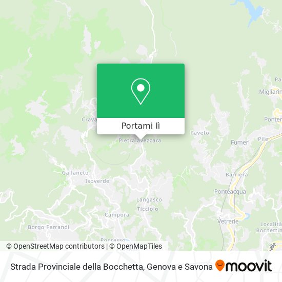 Mappa Strada Provinciale della Bocchetta