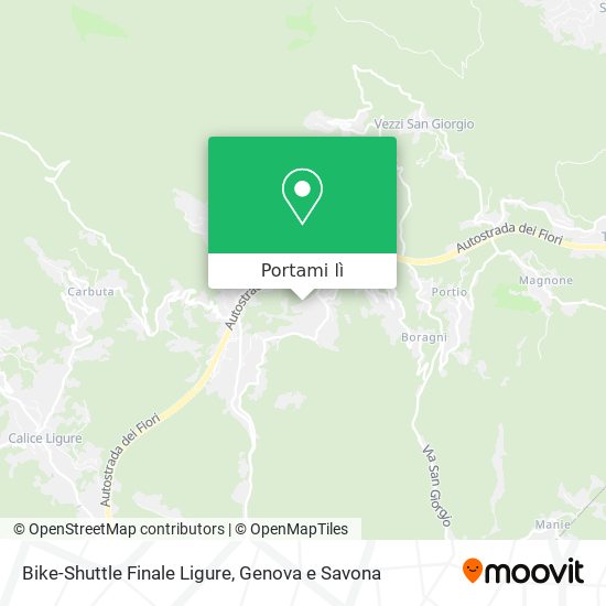 Mappa Bike-Shuttle Finale Ligure