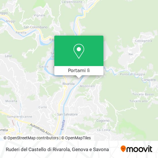 Mappa Ruderi del Castello di Rivarola
