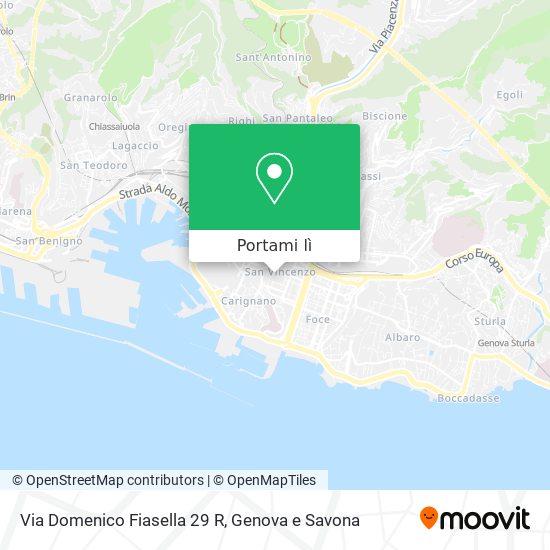 Mappa Via Domenico Fiasella  29 R