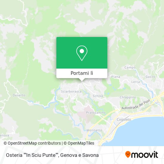 Mappa Osteria ""In Sciu Punte""