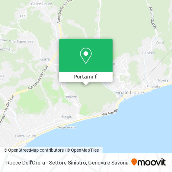 Mappa Rocce Dell'Orera - Settore Sinistro