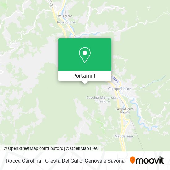 Mappa Rocca Carolina - Cresta Del Gallo