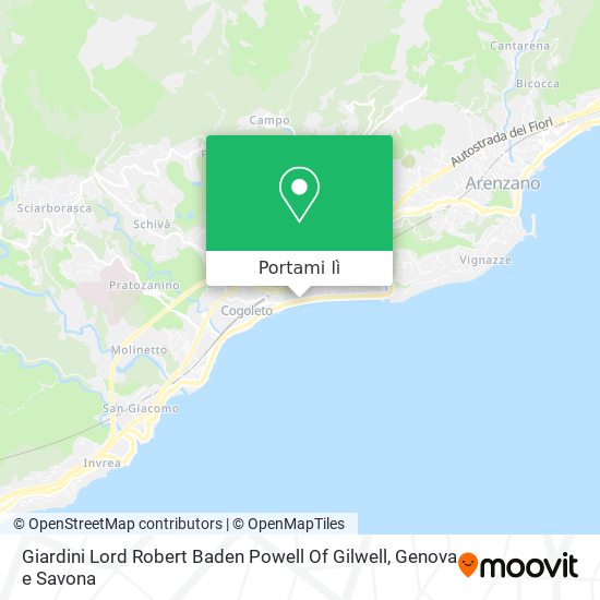 Mappa Giardini Lord Robert Baden Powell Of Gilwell
