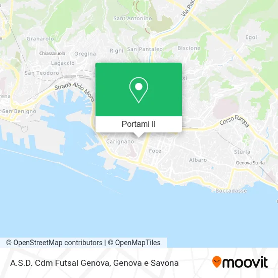 Mappa A.S.D. Cdm Futsal Genova