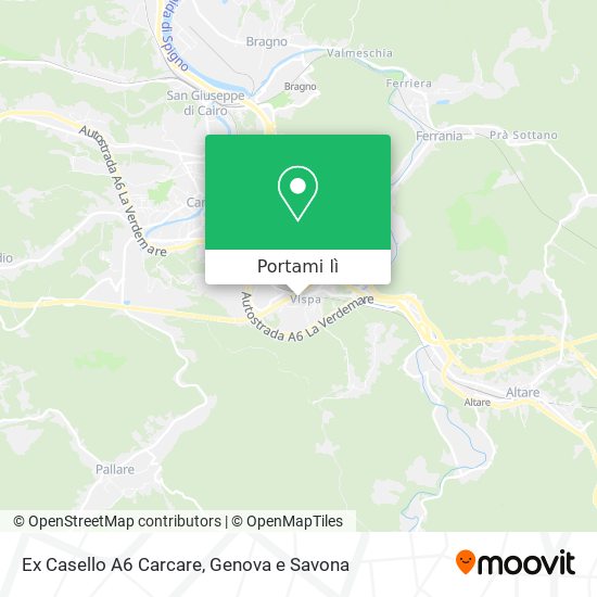 Mappa Ex Casello A6 Carcare