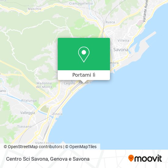 Mappa Centro Sci Savona