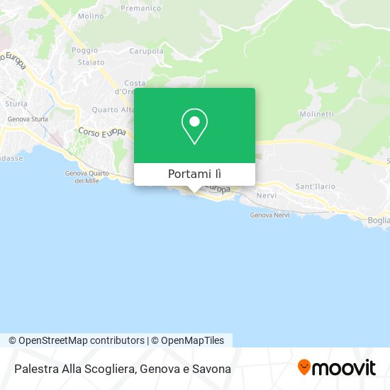 Mappa Palestra Alla Scogliera