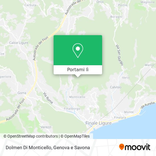 Mappa Dolmen Di Monticello