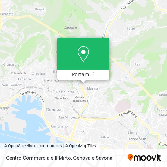 Mappa Centro Commerciale Il Mirto