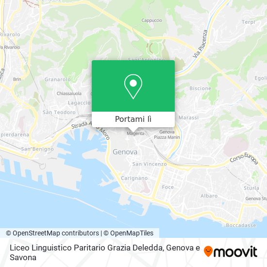 Mappa Liceo Linguistico Paritario Grazia Deledda