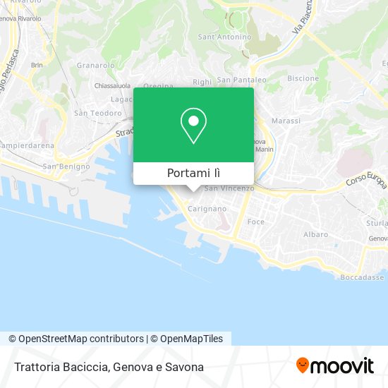 Mappa Trattoria Baciccia