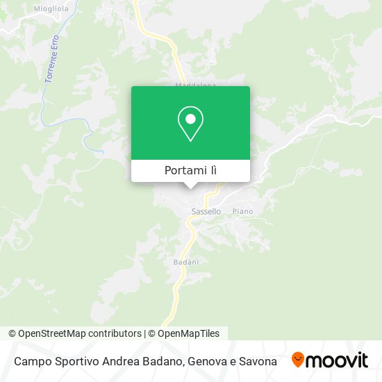 Mappa Campo Sportivo Andrea Badano